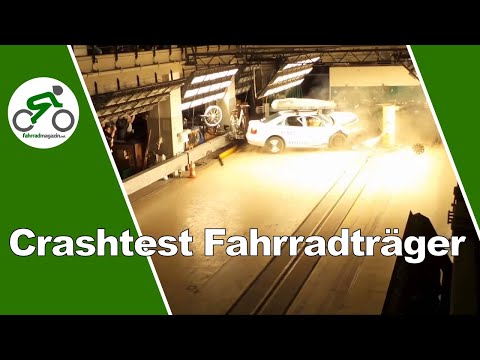 Crashtest mit Fahrradträger für die Anhängerkupplung und E-Bikes